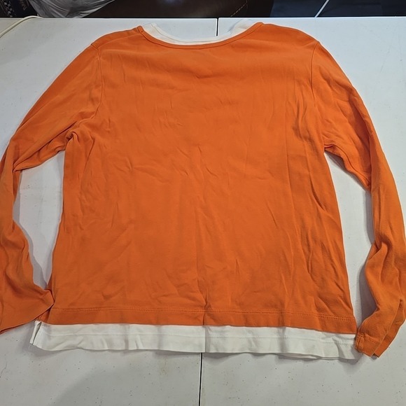 Vintage White Stag‎ Halloween Black Cat Women's Orange Top Large L Sequin Detail - Picture 8 of 8